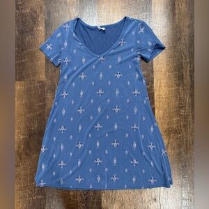Mudd Blue Short Sleeve printed Dress